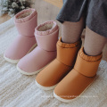 Botas de inverno de pele grossa e impermeável quente